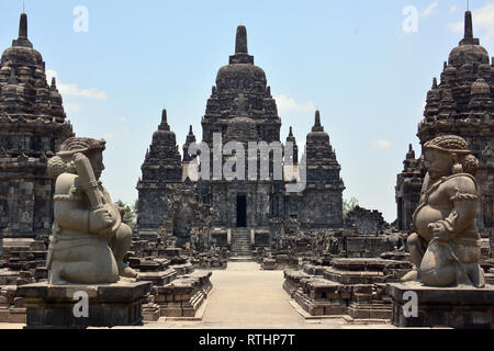 Candi Sewu Buddhist Temple near Yogyakarta, Central Java, Indonesia. Stock Photo