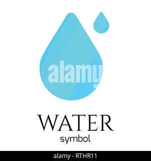 Abstract blue water drop symbol. Vector creative concept. Stock Vector