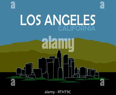 Los Angeles California Stock Vector