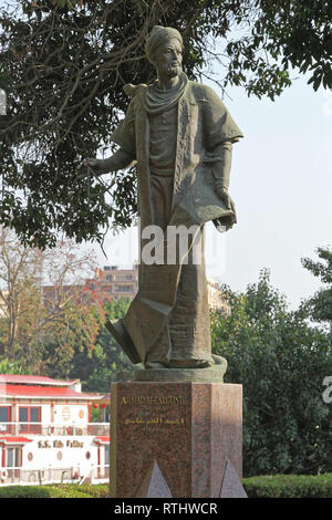 Cairo, Egypt - March 01, 2010: Statue of Ahmad Al Fargoniy Astronomer Monument in Cairo, Egypt. Stock Photo