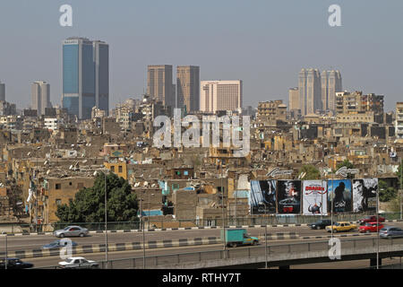 Cairo, Egypt - March 03, 2010: Downtown Cityscape in Central Cairo, Egypt. Stock Photo