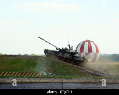 Kubinka, Russia - June 12, 2011: Museum of armored vehicles under the open sky and under sheds in Kubinka near Moscow. Stock Photo