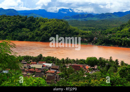 View from Mount Phousi, Luang Prabang, Laos Stock Photo