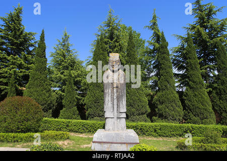 Qianling, Tang dynasty tomb, 7th century, near Xian, China Stock Photo