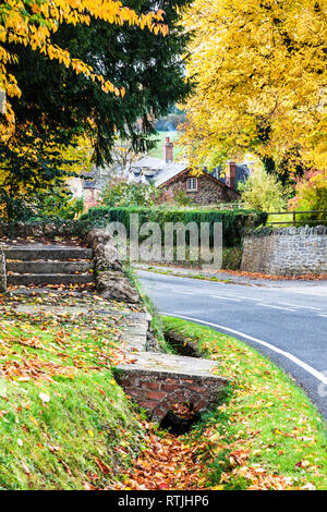 Autumn in the Cotswold village of Coleshill in Gloucestershire, England, UK Stock Photo