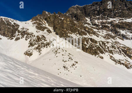 Mala Studena dolina in the winter. Tatra Mountains. Slovakia. Stock Photo