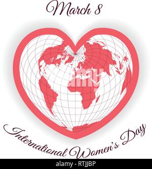 International Womens Day. Vector templates for card, poster, flyer and other use Stock Vector