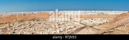 Top view of the city of Muscat (Oman) Stock Photo