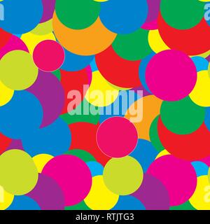 Abstract seamless background with colorful dots, brightpattern,vector illustration Stock Vector