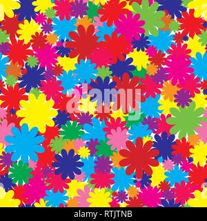 Floral seamless background, part 3. Vector illustration Stock Vector