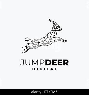 Geometric Deer Design illustration Design vector template.  Suitable for Creative Industry, Multimedia, entertainment, Educations, Shop, and any relat Stock Vector