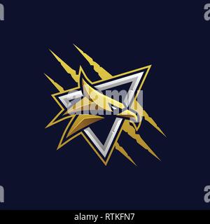Head Eagle illustration vector template. Suitable for Creative Industry, Multimedia, entertainment, Educations, Gaming, Sports and any related busines Stock Vector