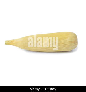 Boiled waxy corn isolated on a white background. Stock Photo