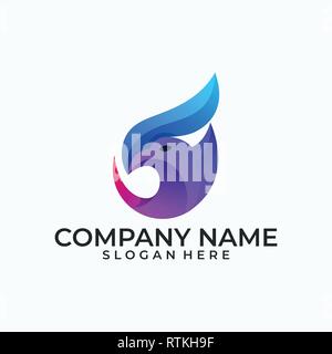Abstract Eagle illustration vector template. Suitable for Creative Industry, Multimedia, entertainment, Educations, Shop, and any related business Stock Vector