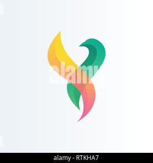 Abstract bird illustration Design vector template. Suitable for Creative Industry, Multimedia, entertainment, Educations, Shop, and any related busine Stock Vector
