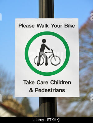 Walk your bike sale