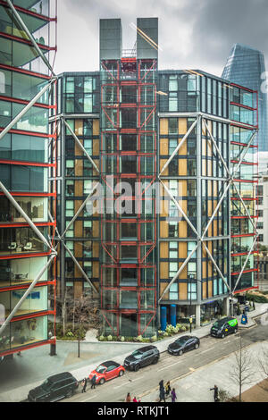 The Neo Bankside apartments as seen from the Switch House, Tate Modern, London, UK Stock Photo