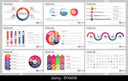 Modern Elements of infographics for presentations templates for banner, poster, flyer Stock Vector