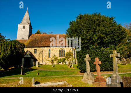 St Mary the Virgin Church, High Street, Kemsing, Kent Stock Photo