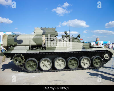 Kubinka, Russia - June 12, 2011: Museum of armored vehicles under the open sky and under sheds in Kubinka near Moscow. Stock Photo