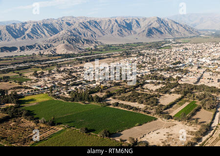 Aerial view of the city of Nazca, Peru Stock Photo