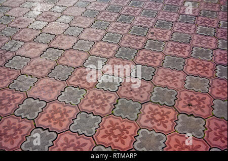 The multi-colored paving slabs, background, texture Stock Photo