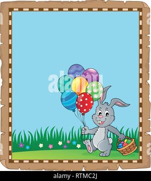 Parchment and Easter bunny theme 5 - eps10 vector illustration Stock ...