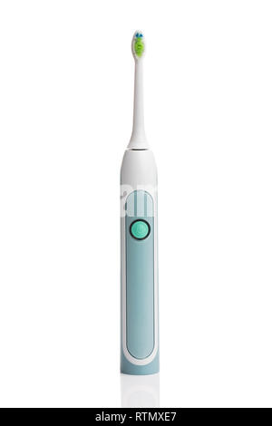 Electronic toothbrush isolated on a white background. Stock Photo