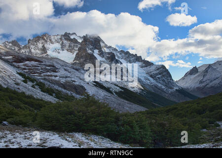 Epic mountain scenery in the beautiful Cerro Castillo Reserve, Aysen, Patagonia, Chile Stock Photo