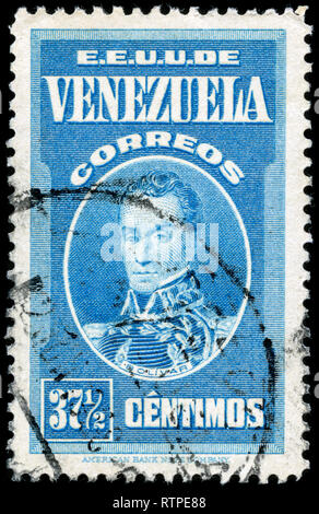 Postage stamp from Venezuela in the Subsidizing The Production Of Coffee And Cocoa series issued in 1938 Stock Photo