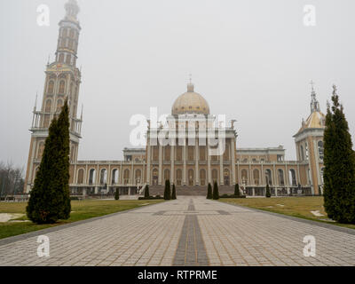 Basilica of Our Lady of Lichen, Lichen Stary, Poland. a modern Roman Catholic church. It is the biggest organ in Poland, 4th in Europe Stock Photo