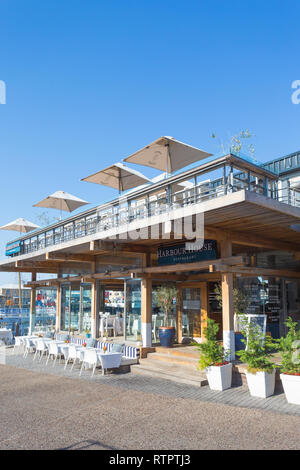 Harbour House fish restaurant and upmarket dining venue at the V&A Waterfront, Cape Town, South Africa on a sunny Winter day Stock Photo