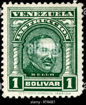 Postage stamp from Venezuela in the Instruccion series issued in 1911 Stock Photo