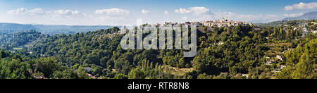 Panoramic view of a village in the Alpes-Maritimes France Stock Photo