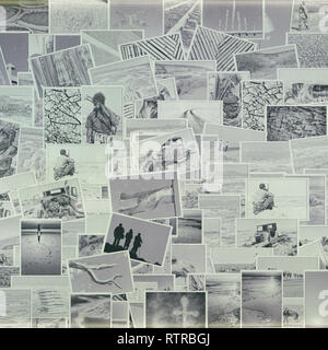 my own images from all over the africa and ethiopia in a wallpaper multicolor patchwork Stock Photo