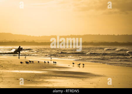 Surfer in Byron Bay Stock Photo