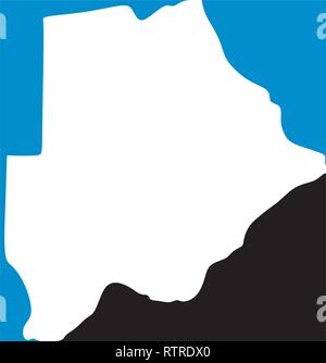 botswana map logo icon vector sign symbol Stock Vector