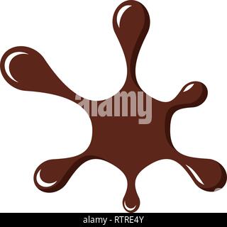 chocolate drop splash logo vector icon Stock Vector