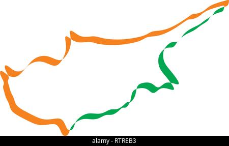 cyprus map vector icon symbol design Stock Vector