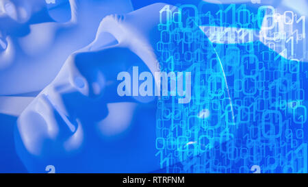 Robot machines learn human-like tasks Stock Photo