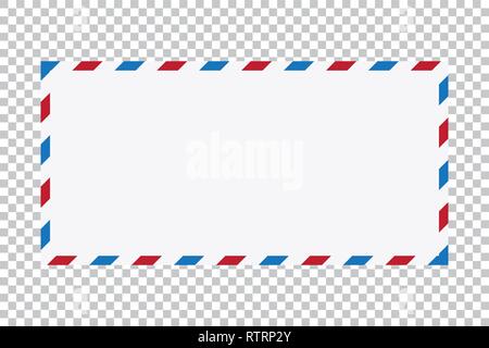 Air Mail Envelope Vector Illustration, Post letter vector design isolated on white background. Stock Vector