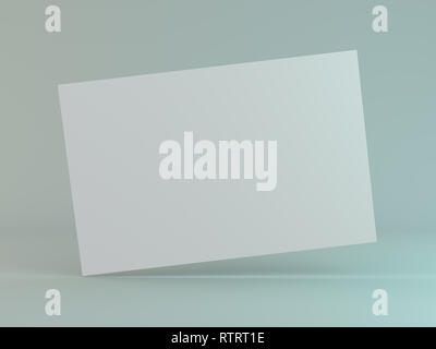 Blank business cards. Mock-up for branding identity. 3D rendering Stock Photo