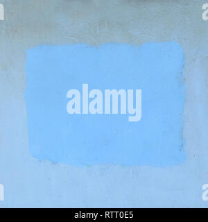 blue square on a cracked wall.photo with place for text Stock Photo