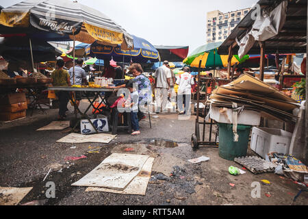 KUALA LUMPUR / MALAYSIA / JUNE 2014: Pudu street market Stock Photo