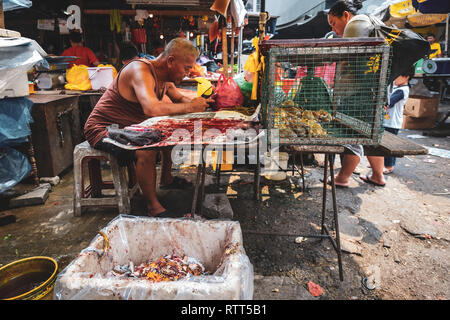 KUALA LUMPUR / MALAYSIA / JUNE 2014: Pudu street market Stock Photo