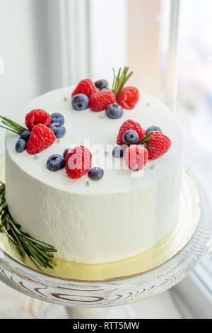 homemade awesome cake on holiday, close up photo. tasty treat for special event . close up photo Stock Photo