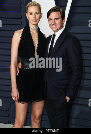 BEVERLY HILLS, LOS ANGELES, CA, USA - FEBRUARY 24: Model Karolina Kurkova and husband/actor Archie Drury arrive at the 2019 Vanity Fair Oscar Party held at the Wallis Annenberg Center for the Performing Arts on February 24, 2019 in Beverly Hills, Los Angeles, California, United States. (Photo by Xavier Collin/Image Press Agency) Stock Photo
