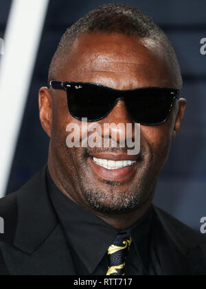 BEVERLY HILLS, LOS ANGELES, CA, USA - FEBRUARY 24: Actor Idris Elba arrives at the 2019 Vanity Fair Oscar Party held at the Wallis Annenberg Center for the Performing Arts on February 24, 2019 in Beverly Hills, Los Angeles, California, United States. (Photo by Xavier Collin/Image Press Agency) Stock Photo
