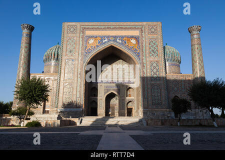 The Registan, the heart of the ancient city of Samarkand - Uzbekistan Stock Photo