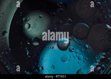 Beautiful abstract space background. Water drops of different colours Stock Photo